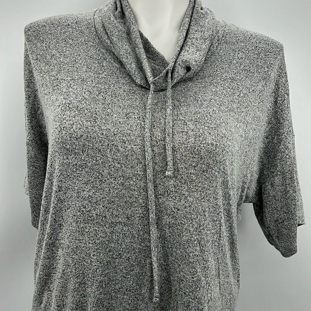 Natori cowl neckline with drawstring short sleeve top